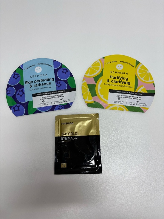 Sephora Other - 3 Masks - 1 Maskiss Eye‎ Mask - 2 Sephora Face Mask - NEW.